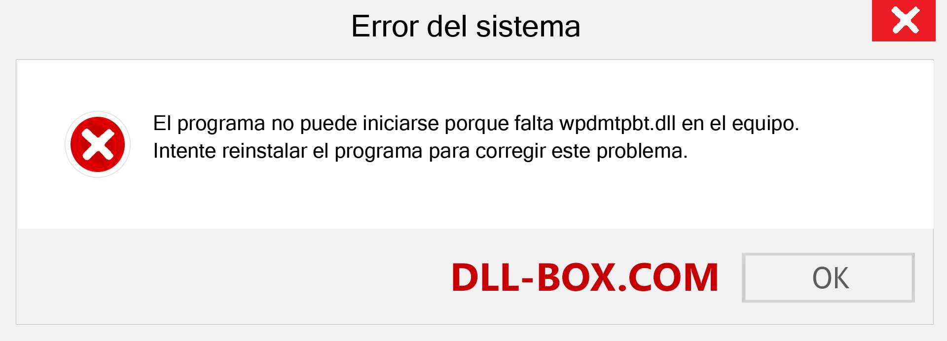 ¿Falta el archivo wpdmtpbt.dll ?. Descargar para Windows 7, 8, 10 - Corregir wpdmtpbt dll Missing Error en Windows, fotos, imágenes